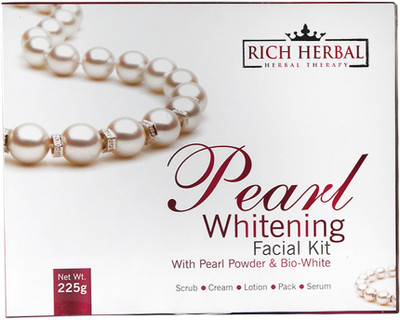 

RICH HERBAL Cleansing, Anti-ageing, Fairness, Skin Lightening, Skin Whitening, Radiance & Glow Facial Kit 225 g