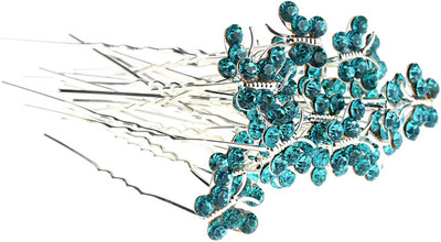 

Sorellaz Blue Butterfly Pack of 10 Pieces Hair Pin(Blue)