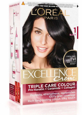 

L'Oreal Paris Excellence Creme Hair Color, 1 Black Hair Color(1 Black)