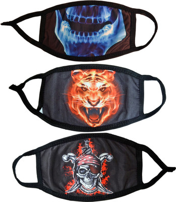

ShivExim Unisex 3D COTTON FACE Mask combo Combo3 Mask