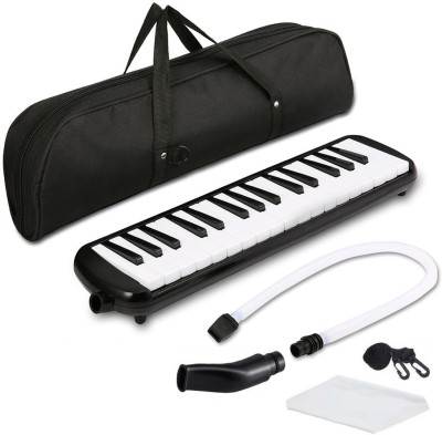 Techtest Portable 32 Key Melodica ABS Engineering Resin Melodica Student Harmonica With Bag For Music Lovers(Black)
