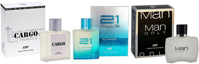 

CFS Cargo White 21 Club Ice Water And Man Only Black Perfume, 40ml (Pack of 3) Perfume - 100 ml(For Men)