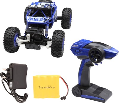Miss Chief Rock Crawler All-wheel-drive RC Car with light - included battery and charger BlueBlue