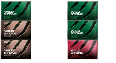 

Wild Stone SOAP 3 FOREST SPICE,2 MUSK & 1 ULTRA SANSUAL 125 GM EACH(750 g, Pack of 6)