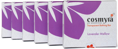 

COSMYRA Lavender Mellow Transparent Bathing Soap : Detox : 100 g (Pack of 6)(600 g, Pack of 6)