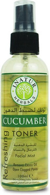 

Inatur Cucumber Toner 100ml, Refreshing, Facial Mist, Removes Excess Oil, Open Clogged Pores(100 ml)