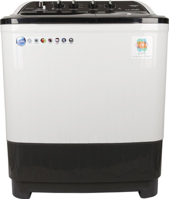 

Lloyd 8 kg Semi Automatic Top Load Washing Machine White, Black(LWMS80GDB), Grey