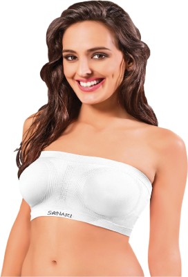 Sonari bloom Women Bandeau/Tube Lightly Padded Bra(White)