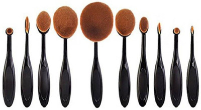 

HSBMART 10 Pc Multipurpose Professional Oval Face Makeup Brushes Set(Pack of 10)