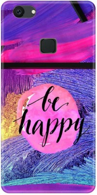Smutty Back Cover for VIVO V7 - Be Happy Print(Multicolor, Hard Case, Pack of: 1)