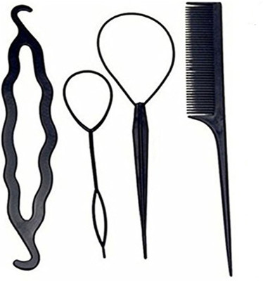 

shivnath enterprises hair comb styling hair accessory hair diy kit [4pcs](Set of 4)