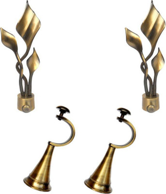 GROWNIX Gold Rod Rail Bracket Metal(Pack of 2)