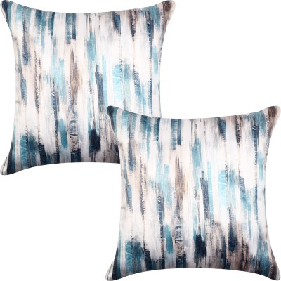 Cazimo Printed Cushions Cover(Pack of 2, 40 cm*40 cm, Light Blue)