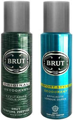 

Brut Original + Sport Style Deodorant Spray - For Men(200 ml, Pack of 2)