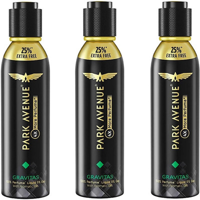 

Park Avenue Gravitas 4X Deodorant Spray - For Men(360 ml, Pack of 3)