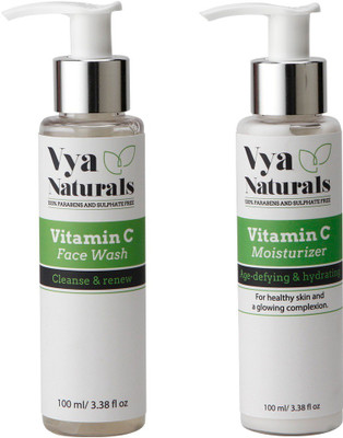 

Vya Naturals Vitamin C Bundle Pack - Face Wash & Moisturizer - (100ml Each) (Set of 2) Face Wash(200 ml)