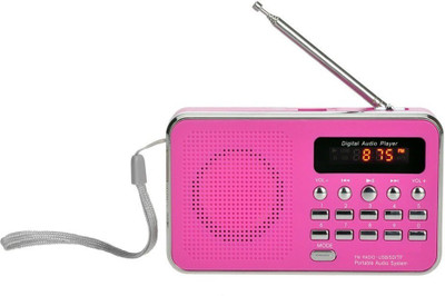 

CRETO BT-SM74 Portable Radio/Fm USB Player with Digital Display Support Aux and SD card FM Radio(Pink)