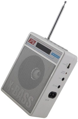 Fangtooth SL-413 Portable Fm/Radio Supports USB/Aux/SD card FM Radio(Silver White) at flipkart