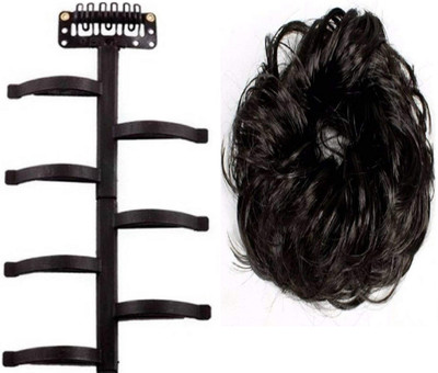 

shivnath enterprises hair stylish curly juda bun and braid tool hair styling [pack of 2pcs] Hair Accessory Set(Black)