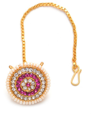 

mohit jewellers Traditional zircon cz pearl borla Hair Chain(Multicolor)
