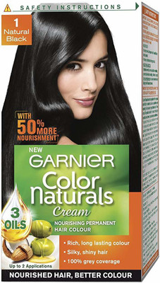 

Garnier Color Naturals, Shade 1, Natural Black Mini 35ml+30g Hair Color(Shade 1)