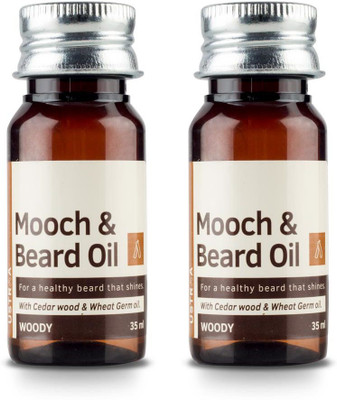 

Ustraa Mooch and Beard Oil Woody - Set of 2 Hair Oil(70 ml)