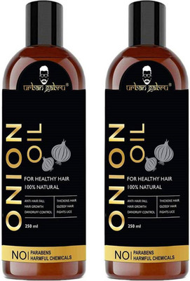 

UrbanGabru Onion Oil for hair growth and skin care with 15 essential oils- 500 ml (Pack Of 2) Hair Oil(500 ml)