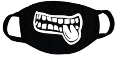 

Vritraz Glow in the dark luminous Unisex Cotton Blend Anti Dust, Pollution Face Mouth Mask Black for Man Woman Tounge Mask