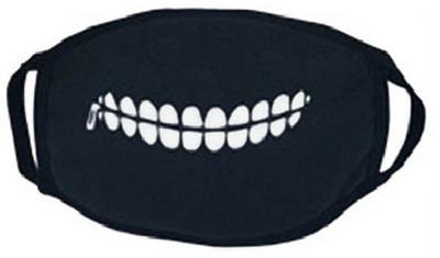 

Vritraz Glow in the dark luminous Unisex Cotton Blend Anti Dust, Pollution Face Mouth Mask Black for Man Woman SmallZip Mask