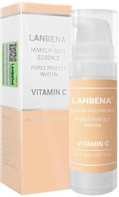 

LANBENA Makeup Base Essence (Vitamin C) - Moisturizing, Whitening, Pores Reduction, Weightless Silky Formula, Fine Line Reduction Primer - 15 ml(Clear)