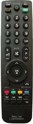 LipiWorld RMU-124 LCD LED TV Remote Control Compatible for  LED LCD LG Remote Controller(Black)