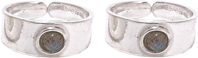 Sahiba Gems Sahiba Gems Stylish & Beautiful Toe Rings for Women 2 pcs Sterling Silver Quartz Toe Ring
