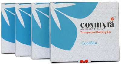 

COSMYRA Cool Bliss Transparent Bathing Soap : Soft & Glow : 100 g (Pack Of 4)(400 g, Pack of 4)
