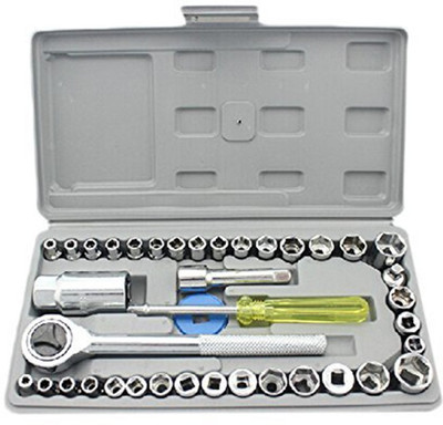 VISHWA 40 In 1 Pcs Wrench Tool Kit & Screwdriver And Socket Set Socket Set(Pack of 1)
