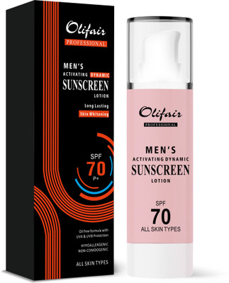 

Olifair Men Activating Dynamic Sunscreen Lotion - SPF 70 PA+(50 ml)