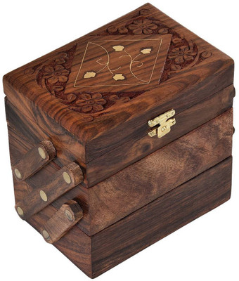 

Fine Craft India MN-CK_wooden_jewelry_box_3 Jewellery Vanity Box(Brown)