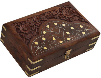 

Fine Craft India MN-RH_jewelry_box_1_L Jewellery Vanity Box(Brown)