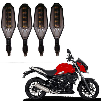 RWT Front, Side, Rear LED Indicator Light for Mahindra Mojo(Yellow, Blue)