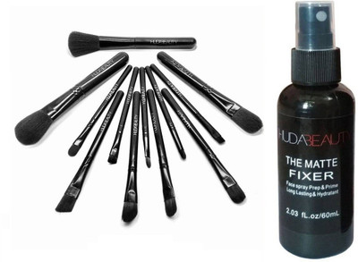 

Rtb Makeup Brush Set of 12 with Makeup Fixer(Set of 2)
