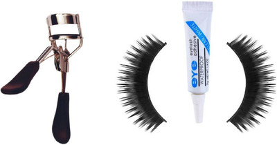 

BAGRIA Eyelash curler and Eyelashes pack of 1 with Eyelash Adhesive Glue 7g (Pack of 3)(Set of 3)