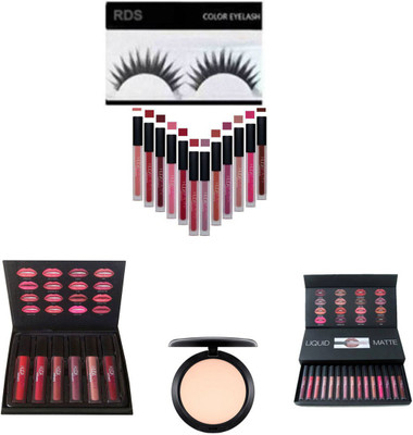 

RDS 3 lipstick , compact , eyelashes(Set of 5)