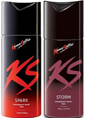 

KamaSutra Storm Spark Body Spray - For Men(300 ml, Pack of 2)