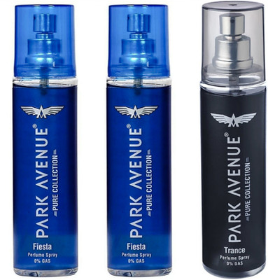 

Park Avenue Pure Collection Fiesta & Trance Deodorant Spray - For Men & Women(405 ml, Pack of 3)