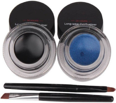 

NNBB 2 in 1 Black & Blue Water Proof & Smudge Proof 24hrs Gel Eyeliner 3+3= 6g (black, blue) 6 g(BLACK)