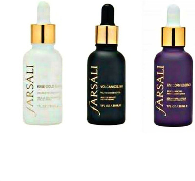 

Farsali Unicorn Essence, Volcanic Elixer & Rose Gold Elixir - Pack of 3(30 ml)