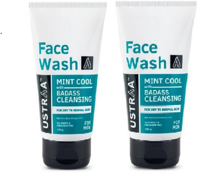 

Ustraa Dry Skin Mint Cool Facewash for Men (Pack of 2) Face Wash(200 g)