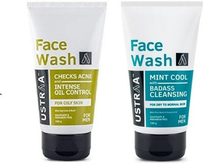 

Ustraa Checks Acne & Mint Cool Facewash (200gm) Face Wash(200 g)