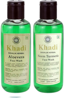 

Khadi Shivalik Combo - Aloevera & Neem Turmeric Face Wash(420 ml)