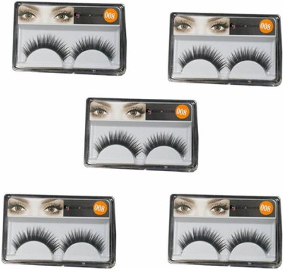 

Boldnyoung Soft Natural Black Long False Eyelashes (pack of 5 Pair)(Pack of 5)