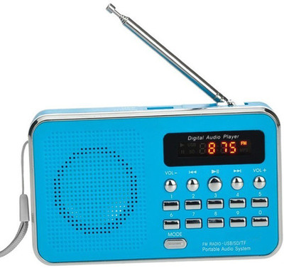 

CRETO BT-SM74 Portable Digital Radio/Fm Music Player Support USB Pen-drive, Aux & SD card FM Radio(Blue)